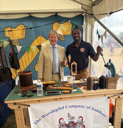 Saddlers' Company news: Pony Club Chair Tim Vestey Calls in on Master Saddler Godfrey Morris
