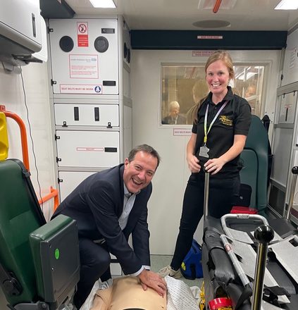 Saddlers' Company news: Prime Warden Calls in on St Georges Paramedic Simulation Centre